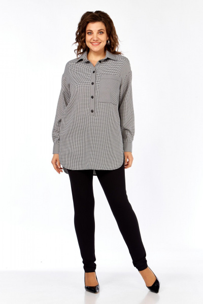 Рубашка Avenue 0344 гусиная_лапка_черный+белый - фото 9