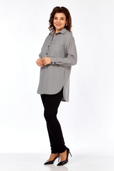 Рубашка Avenue 0344 гусиная_лапка_черный+белый - фото 2