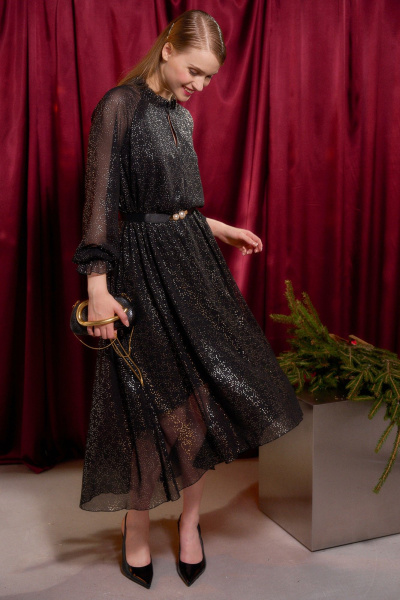 Платье, пояс Lokka 1746 черный - фото 3