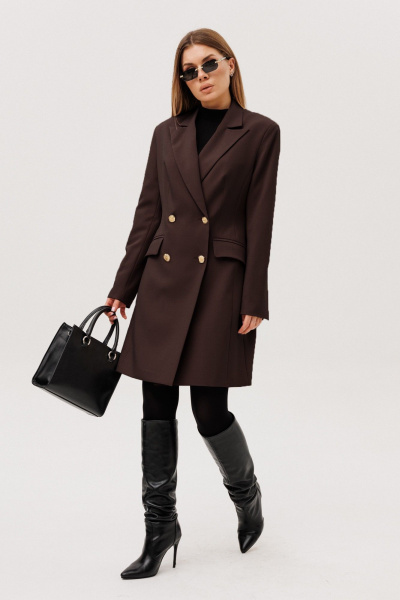 Платье Ambera Style 1135-2 коричневый - фото 3