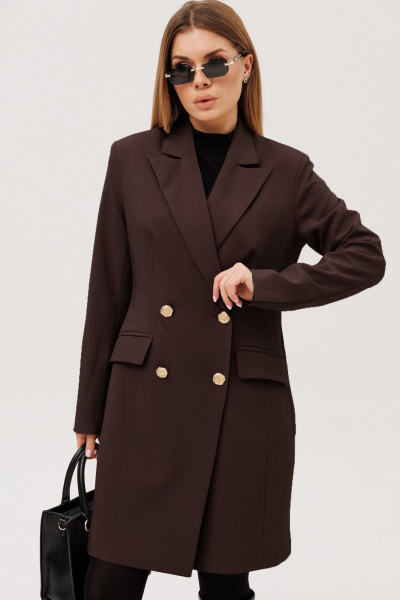 Платье Ambera Style 1135-2 коричневый - фото 1