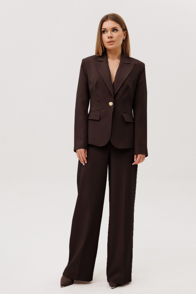 Брюки, жакет Ambera Style 2146 шоколад - фото 1