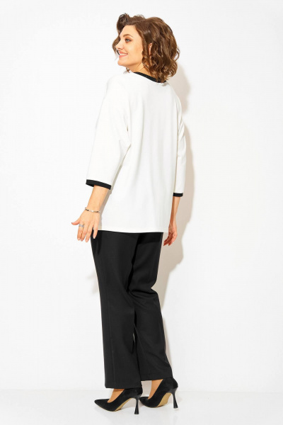 Блуза, брюки Liliana 1495БрПн черно-белый - фото 6