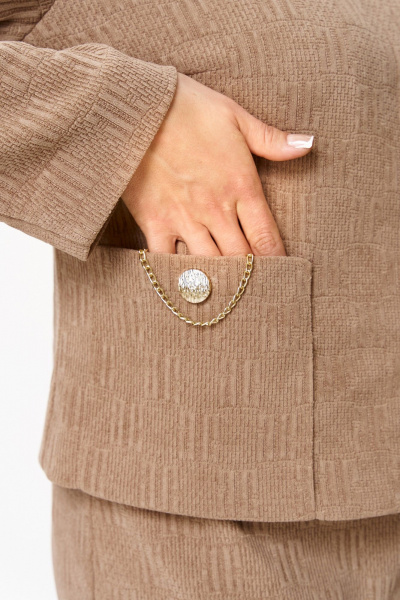 Жакет, юбка Aira Style 24115А бежевый - фото 4