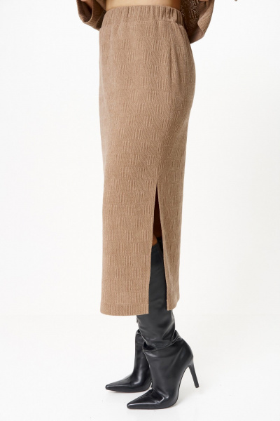 Жакет, юбка Aira Style 24115А бежевый - фото 3