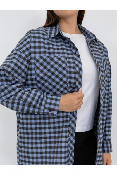 Рубашка Ollsy 02122 черно-синий - фото 9