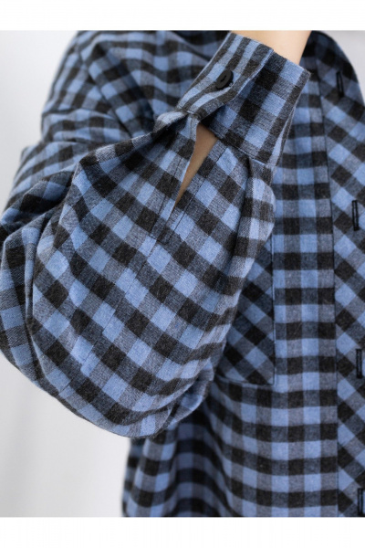 Рубашка Ollsy 02122 черно-синий - фото 5