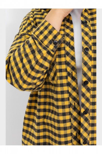 Рубашка Ollsy 02122 черно-желтый - фото 8