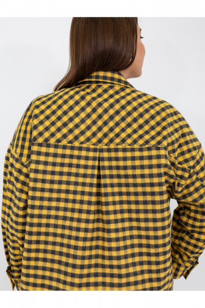 Рубашка Ollsy 02122 черно-желтый - фото 3