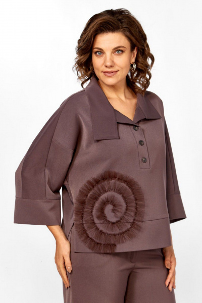 Блуза, брюки ZigzagStyle 559-2 капучино - фото 7