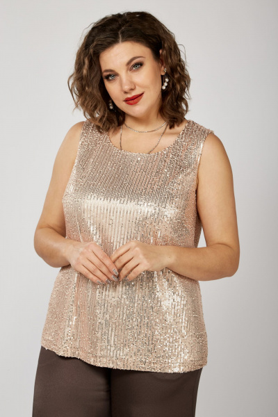 Брюки, жакет, жилет Орхидея 1623 коричневый - фото 5