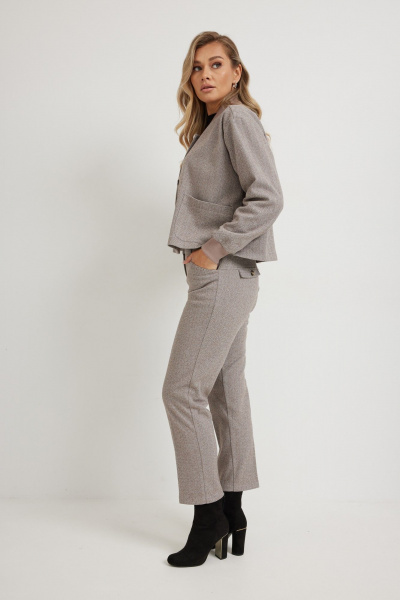 Брюки Mirolia 951 коричневая_ёлочка - фото 10