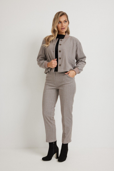 Брюки Mirolia 951 коричневая_ёлочка - фото 9