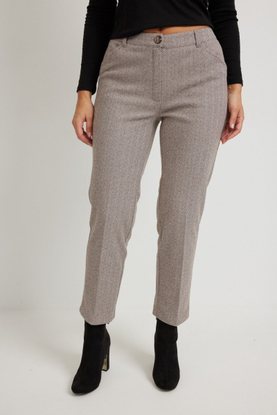 Брюки Mirolia 951 коричневая_ёлочка - фото 6