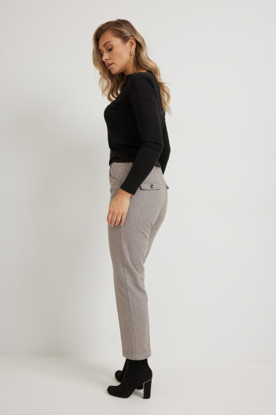 Брюки Mirolia 951 коричневая_ёлочка - фото 3