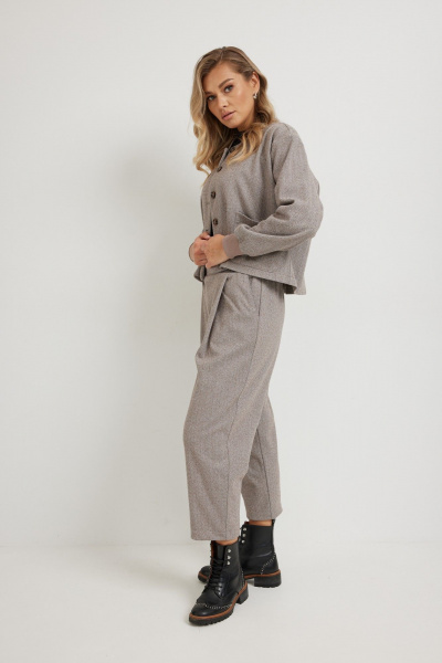 Брюки Mirolia 1275 коричневая_ёлочка - фото 7