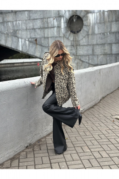 Бомбер THE.WOMAN 0362 бежевый - фото 4