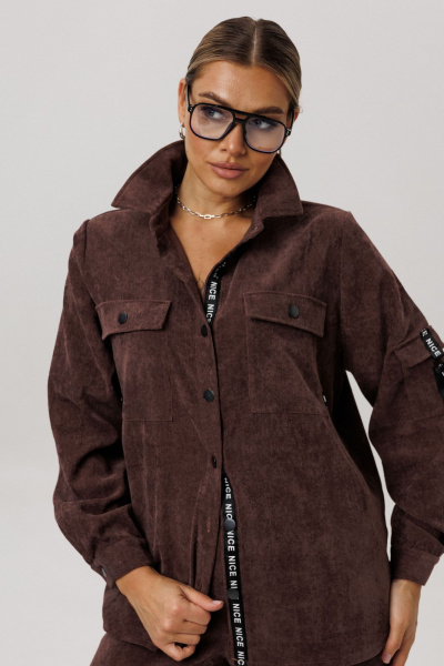 Рубашка Anelli 1746-1 капучино - фото 6