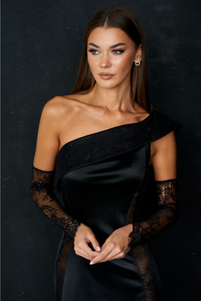 Платье Lady Line 0425 черный - фото 11