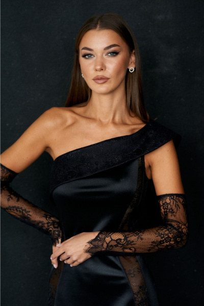 Платье Lady Line 0425 черный - фото 10