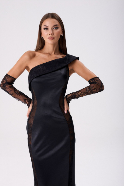 Платье Lady Line 0425 черный - фото 6