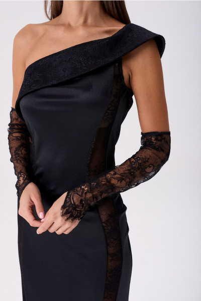 Платье Lady Line 0425 черный - фото 5