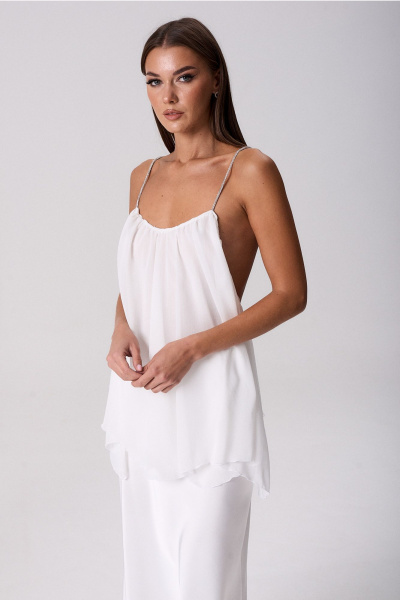 Блуза, юбка Lady Line 1725 белый - фото 7