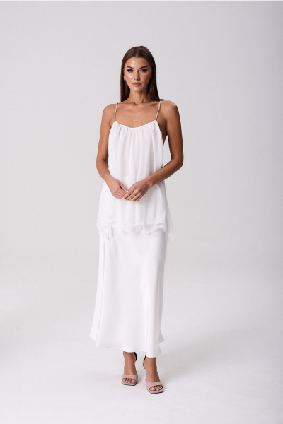 Блуза, юбка Lady Line 1725 белый - фото 1