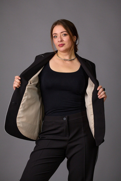 Брюки, жакет Rosheli 1162 черный - фото 10