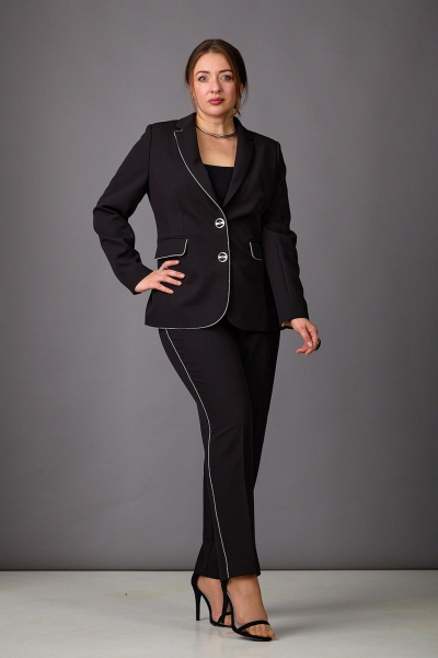Брюки, жакет Rosheli 1162 черный - фото 1