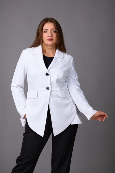 Брюки, жакет Rosheli 1164/1 белый/черный - фото 2