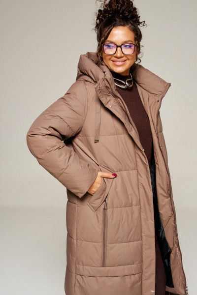 Пальто Beautiful&Free 8022 какао - фото 5