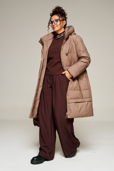 Пальто Beautiful&Free 8022 какао - фото 2