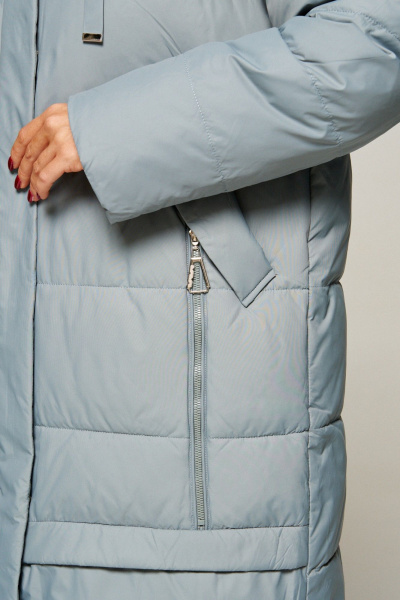 Пальто Beautiful&Free 8022 серо-голубой - фото 8