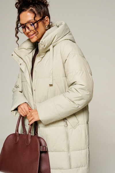 Пальто Beautiful&Free 8022 фисташковый - фото 8