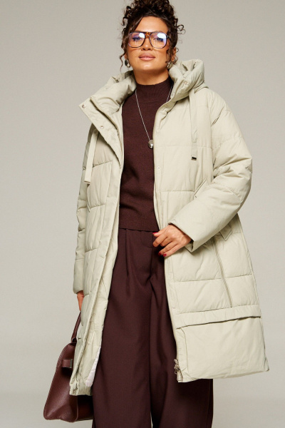 Пальто Beautiful&Free 8022 фисташковый - фото 7