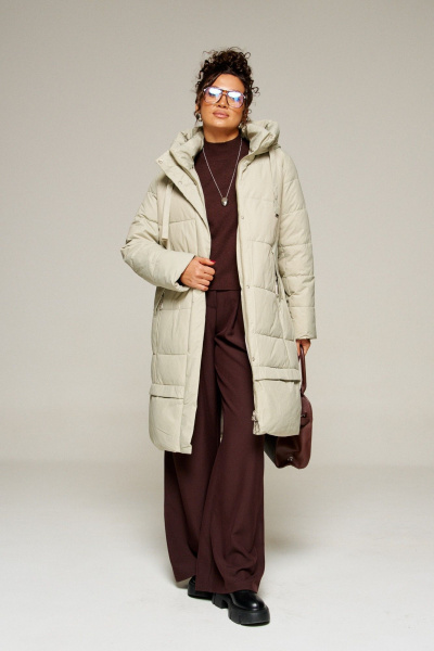 Пальто Beautiful&Free 8022 фисташковый - фото 6