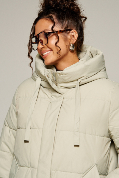 Пальто Beautiful&Free 8022 фисташковый - фото 9