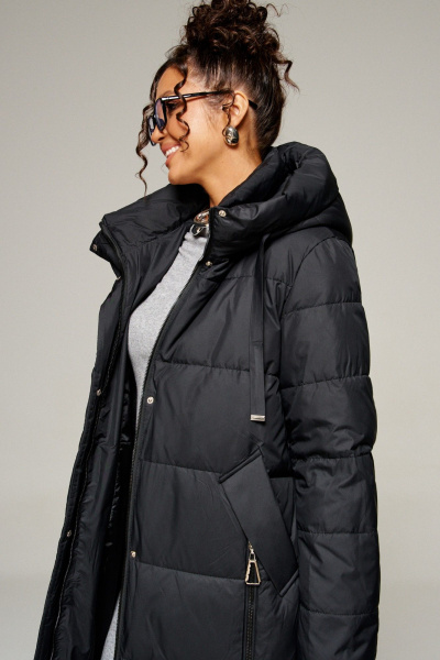 Пальто Beautiful&Free 8022 черный - фото 8