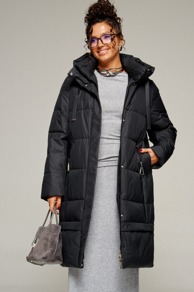 Пальто Beautiful&Free 8022 черный - фото 7