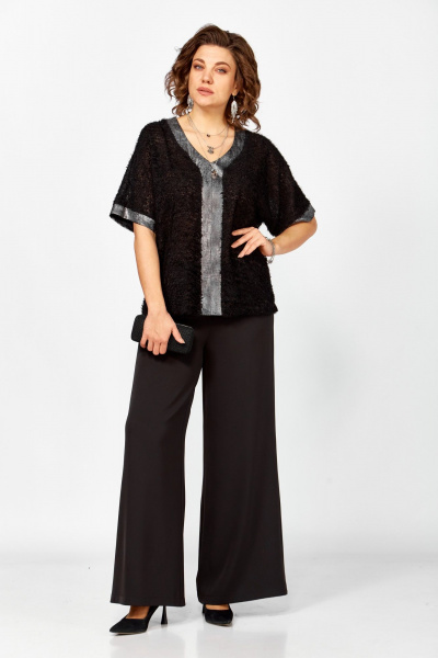 Блуза, брюки БагираАнТа 1057 черный - фото 2