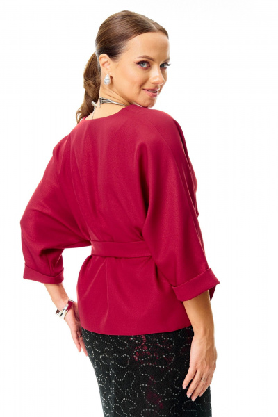 Блуза, юбка T&N 7706 бордо-черный - фото 6