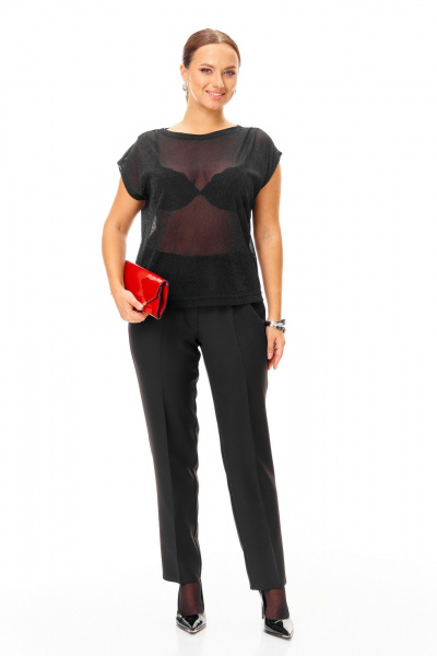 Блуза, брюки, жакет T&N 7709 черный - фото 10