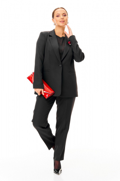 Блуза, брюки, жакет T&N 7709 черный - фото 7