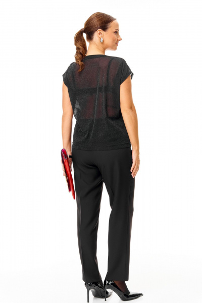 Блуза, брюки, жакет T&N 7709 черный - фото 4