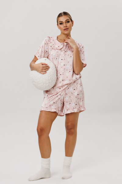 Джемпер, шорты Anelli 1749 клубничный_маршмеллоу - фото 9