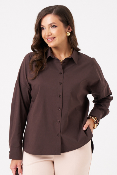 Блуза Панда 114040 коричневый - фото 1