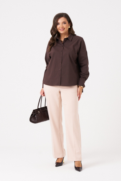 Блуза Панда 114040 коричневый - фото 2