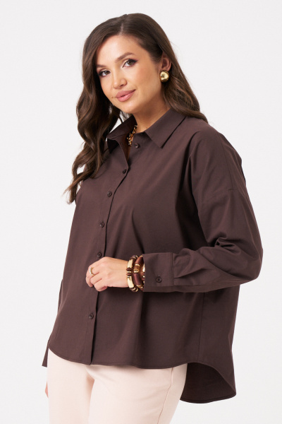 Блуза Панда 114040 коричневый - фото 3