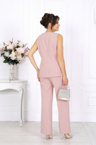 Блуза, брюки, кардиган Ninele 6071 розовый - фото 11